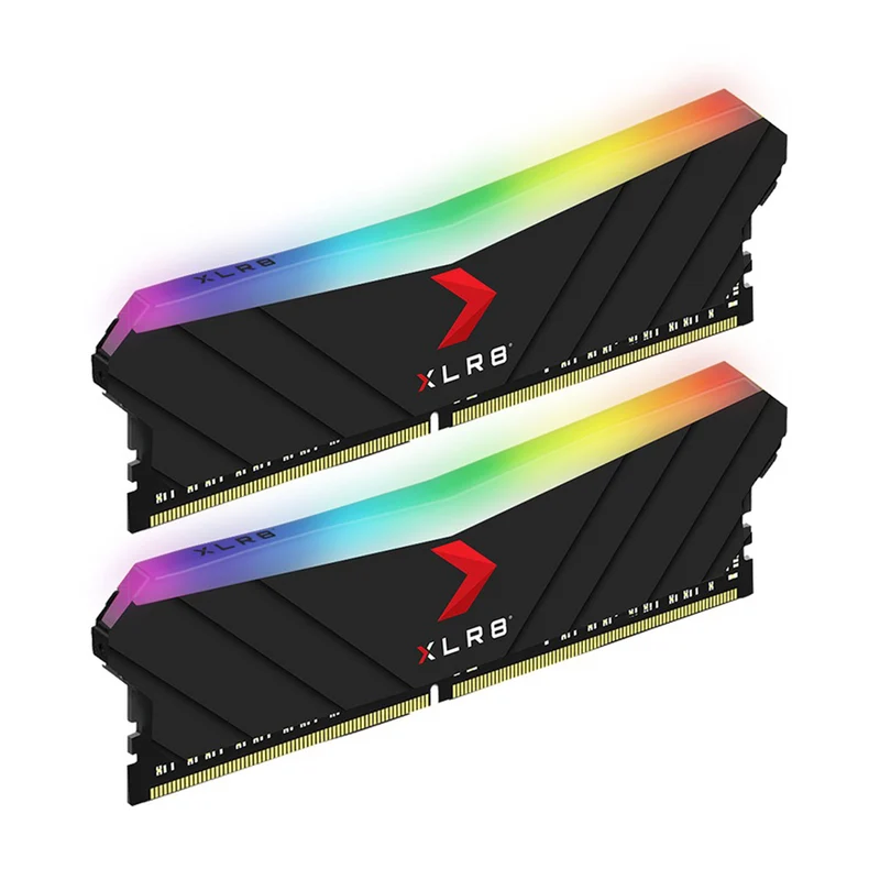 PNY XLR8 Gaming Epic-X RGB 16GB (2X8GB) DDR4 3200MHZ CL16 1.35V Desktop Memory (Silver) (MD16GK2D4320016XSRGB)