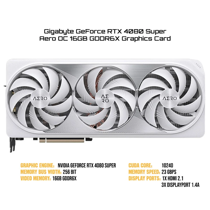 Gigabyte GeForce RTX 4080 Super Aero OC 16GB GDDR6X Graphics Card