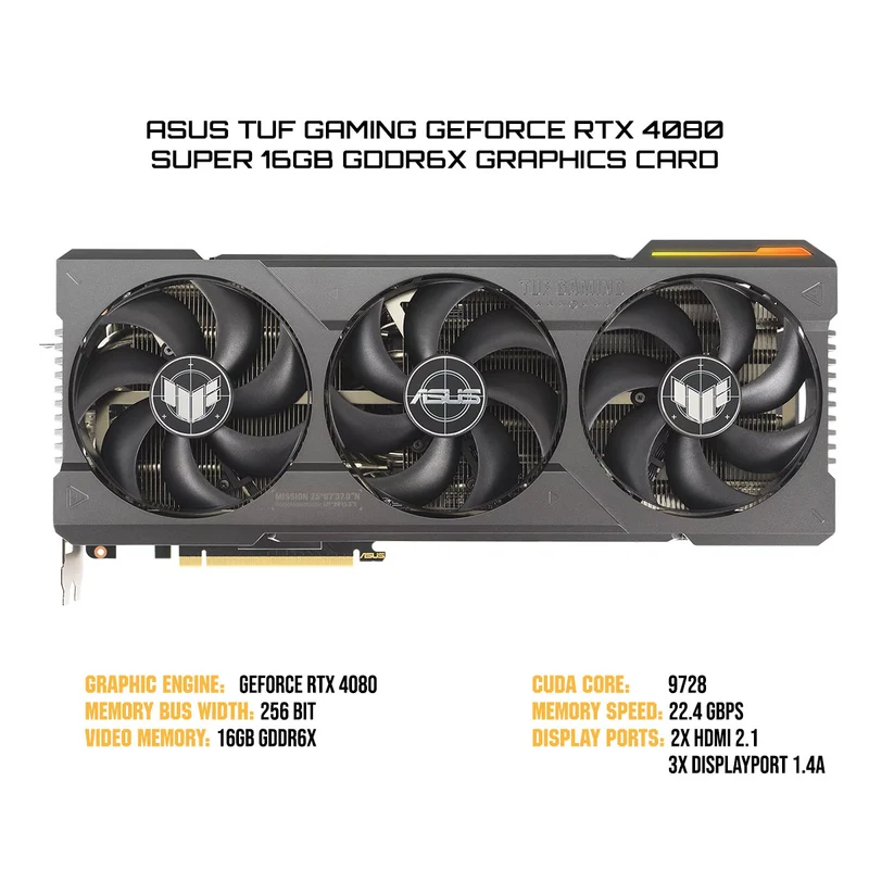 Asus TUF Gaming GeForce RTX 4080 Super 16GB GDDR6X Graphics Card