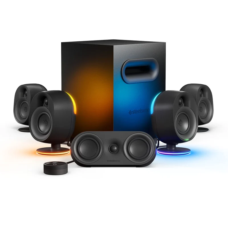 Steelseries Arena 9 Immersive 5.1 Gaming Speaker System With Reactive Illumination