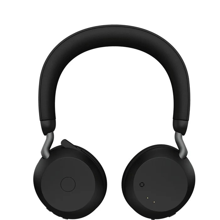 Jabra Evolve2 75 LINK390A MS Stereo Noise-Canceling Wireless Headset With Charging Stand (Black)