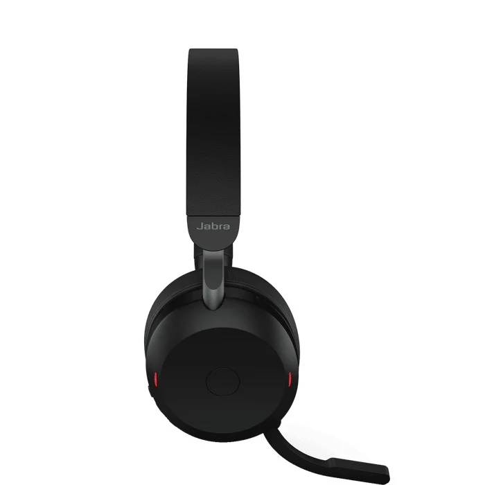 Jabra Evolve2 75 LINK390A MS Stereo Noise-Canceling Wireless Headset With Charging Stand (Black)