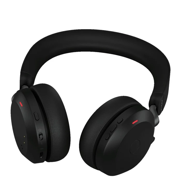 Jabra Evolve2 75 LINK390A MS Stereo Noise-Canceling Wireless Headset With Charging Stand (Black)