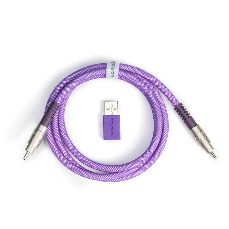 Keychron Double-Sleeved Geek Type-C Cable (Purple) (Cab-23)