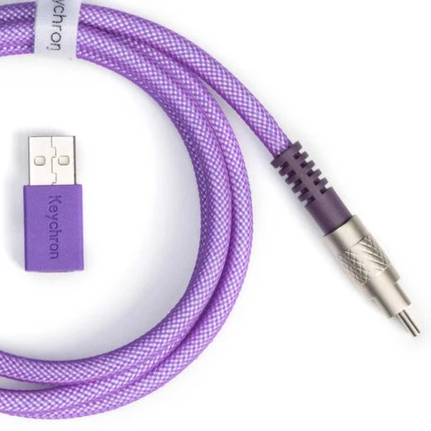Keychron Double-Sleeved Geek Type-C Cable (Purple) (Cab-23)