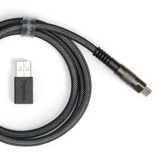 Keychron Double-Sleeved Geek Type-C Cable (Black) (Cab-21)