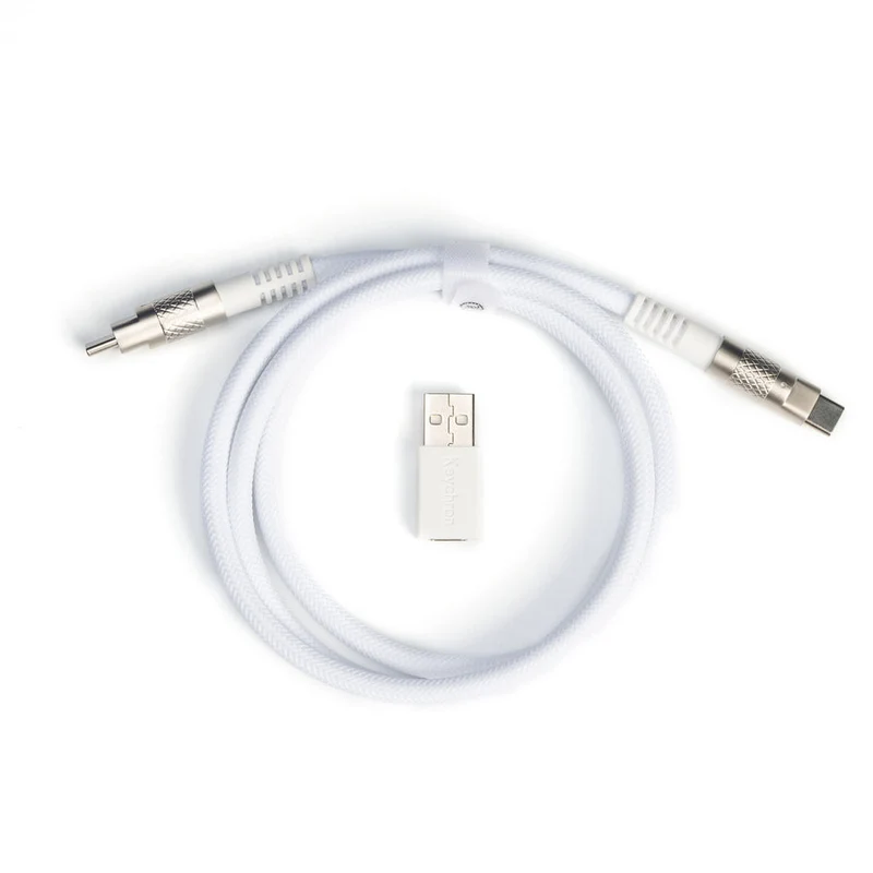 Keychron Double-Sleeved Geek Type-C Cable (White) (Cab-20)