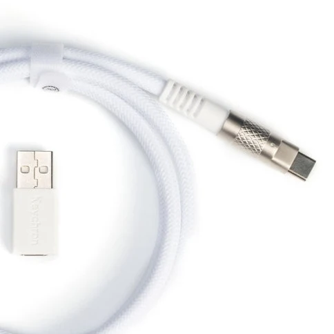 Keychron Double-Sleeved Geek Type-C Cable (White) (Cab-20)