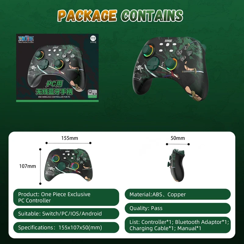 IINE Wireless Controller Roronooa Zoro For PC / N-Switch (L896)