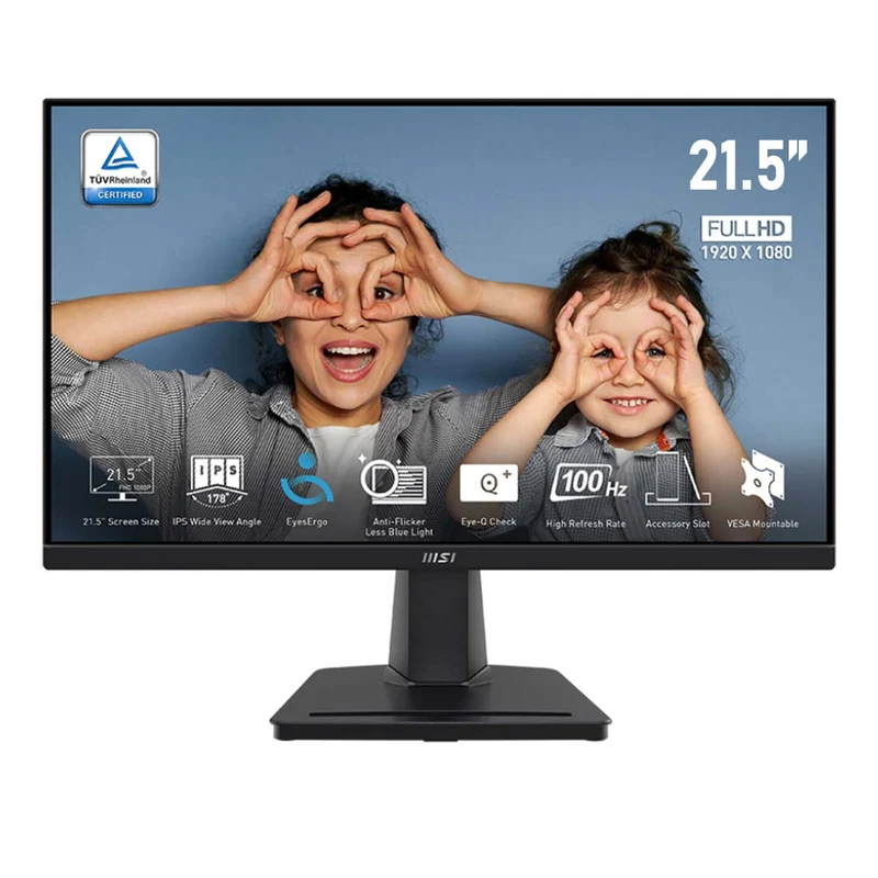 MSI Pro MP225 21.5" FHD (1920x1080) 100Hz 1ms MPRT IPS Business & Productivity Monitor