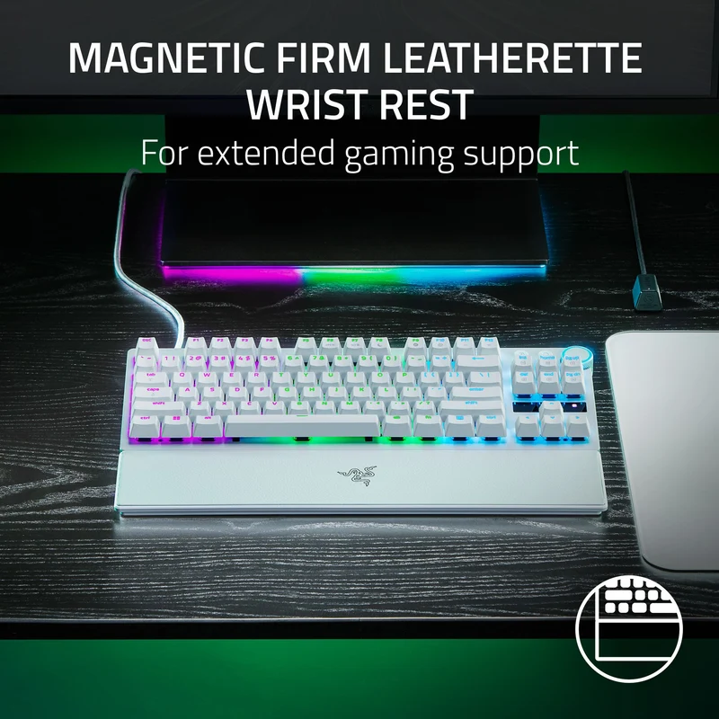 Razer Huntsman V3 Pro Tenkeyless Analog Optical eSports Keyboard (White)