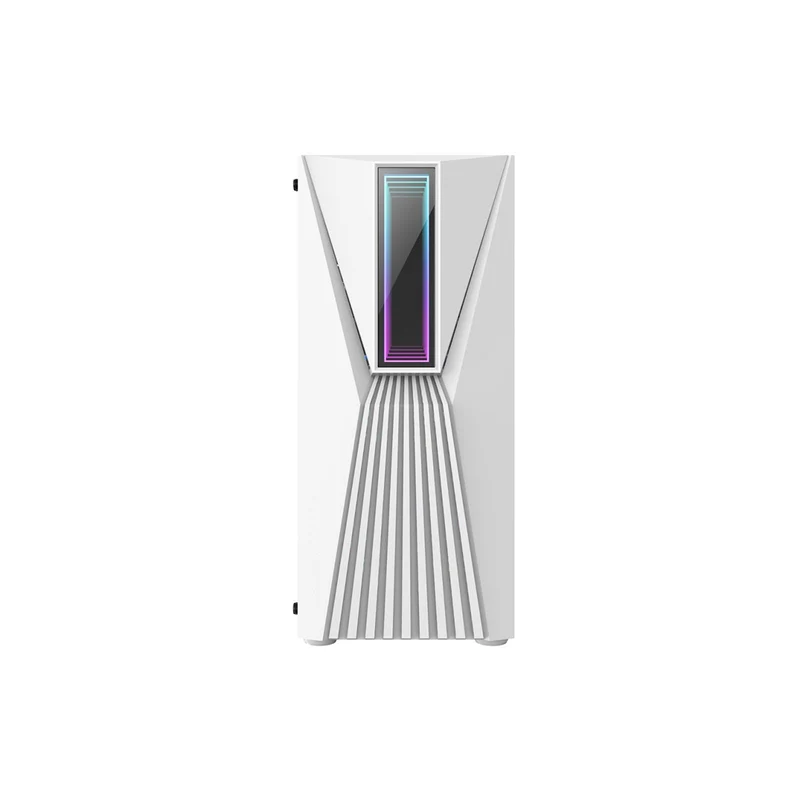 Frontier Trendsonic Vesta Tempered Glass Side ATX Gaming Case (Black, White)