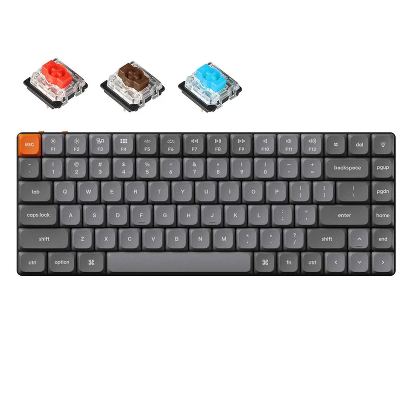 Keychron K3 Max QMK/Via White Backlit Compact Wireless Custom Mechanical Keyboard (Low Profile Gateron Mechanical Blue Switch, Low Profile Gateron Mechanical Brown Switch, Low Profile Gateron Mechanical Red Switch)