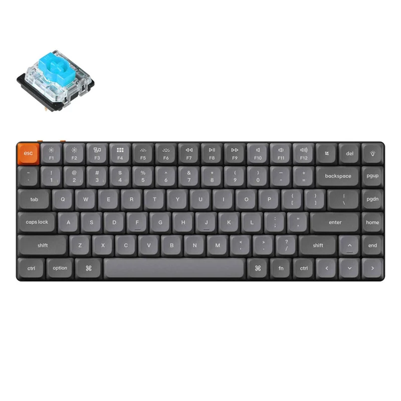 Keychron K3 Max QMK/Via White Backlit Compact Wireless Custom Mechanical Keyboard (Low Profile Gateron Mechanical Blue Switch, Low Profile Gateron Mechanical Brown Switch, Low Profile Gateron Mechanical Red Switch)
