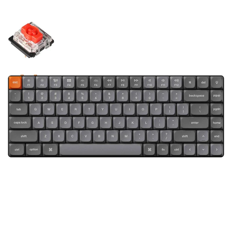 Keychron K3 Max QMK/Via White Backlit Compact Wireless Custom Mechanical Keyboard (Low Profile Gateron Mechanical Blue Switch, Low Profile Gateron Mechanical Brown Switch, Low Profile Gateron Mechanical Red Switch)
