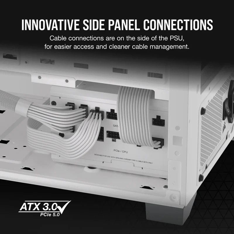 Corsair RMx RM1200x Shift 1200W ATX 80 Plus Gold Fully-Modular ATX Power Supply (White)