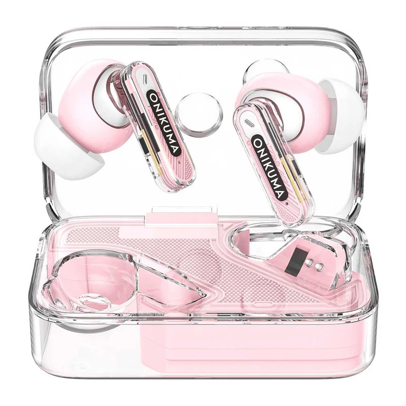 Onikuma T5 Trend Wireless Earphones With Hi-Fi Sound Quality & Noise Reduction (Blue, Pink, Purple)