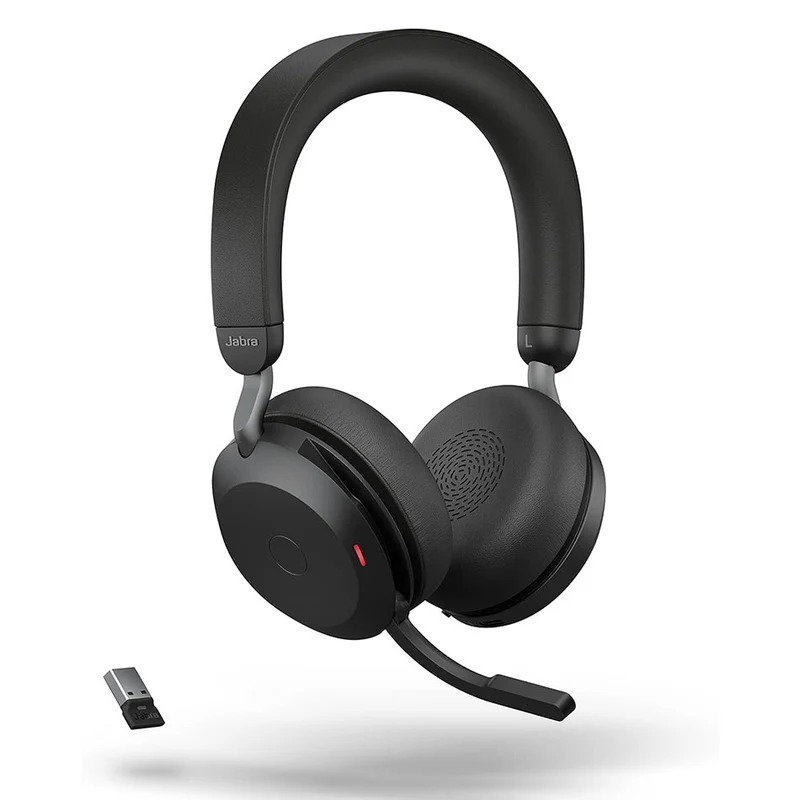 Jabra Evolve2 75 Link380A MS Stereo Noise-Canceling Wireless Headset (Black)