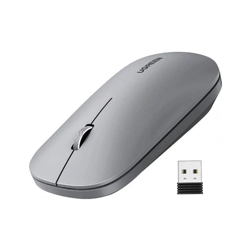 UGreen 4000 DPI Portable Wireless Mouse (Gray, Green)