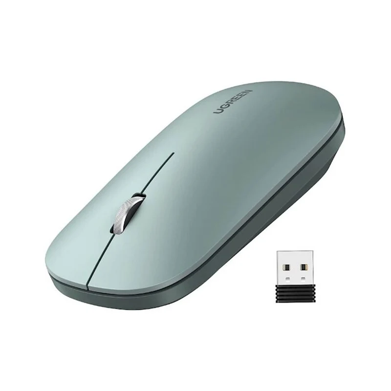UGreen 4000 DPI Portable Wireless Mouse (Gray, Green)