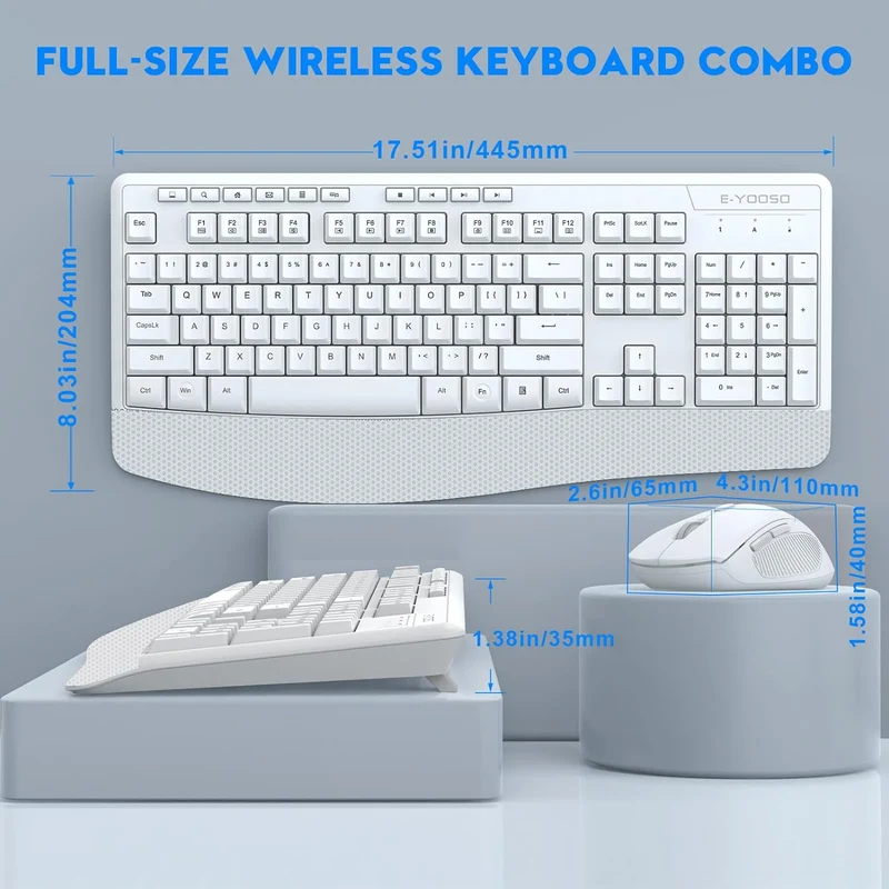 E-YOOSO E-787 Wireless Keyboard & Mouse Combo (White)