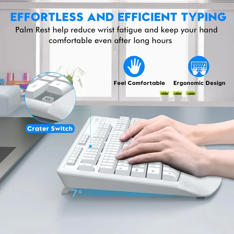 E-YOOSO E-787 Wireless Keyboard & Mouse Combo (White)