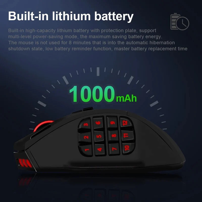 E-Yooso X-33 RGB Wireless Gaming Mouse (Black, White)