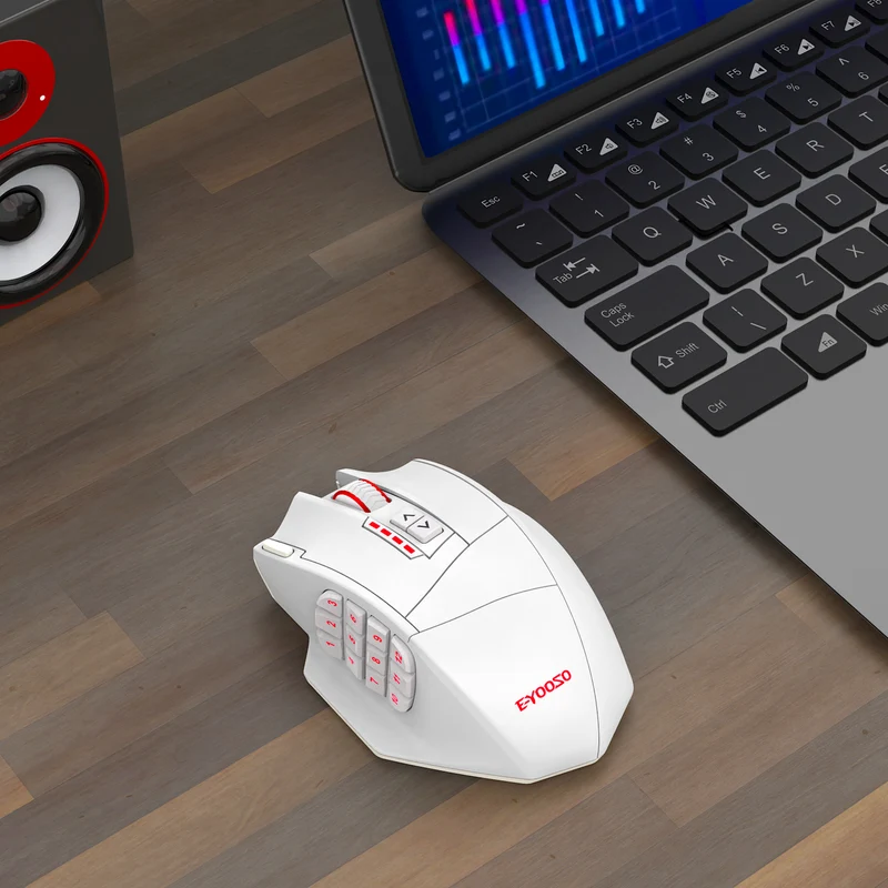 E-Yooso X-33 RGB Wireless Gaming Mouse (Black, White)