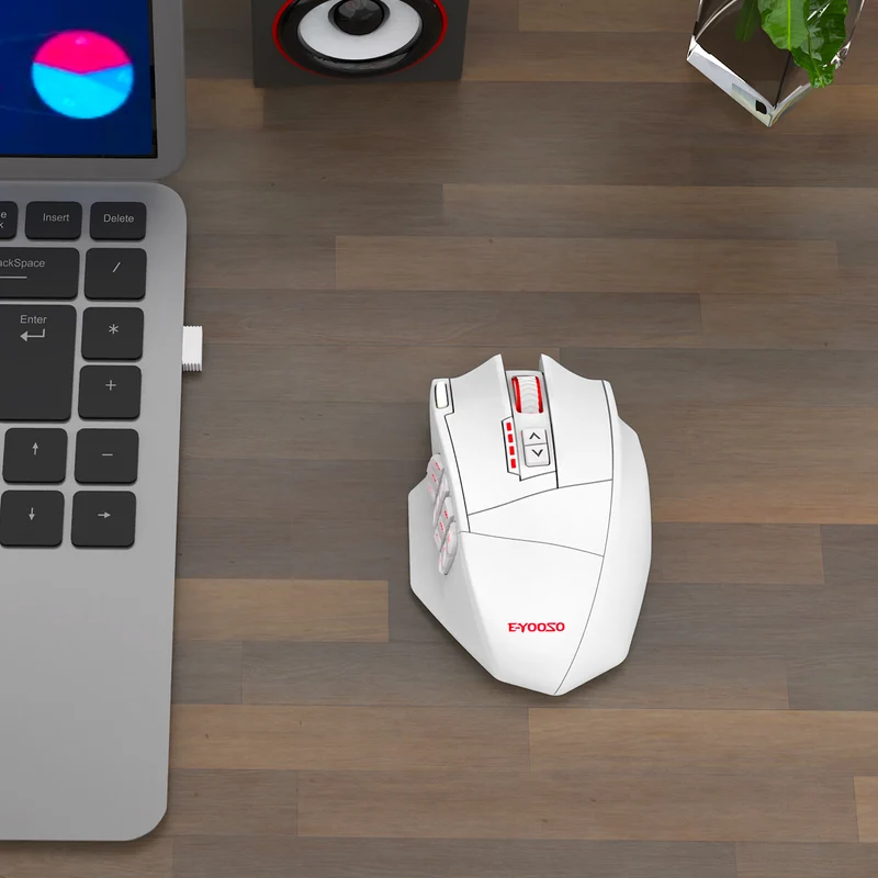 E-Yooso X-33 RGB Wireless Gaming Mouse (Black, White)