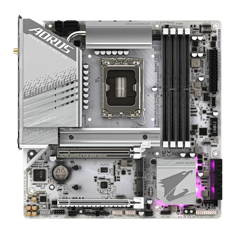 Gigabyte Z790M Aorus Elite AX Ice Gaming Motherboard