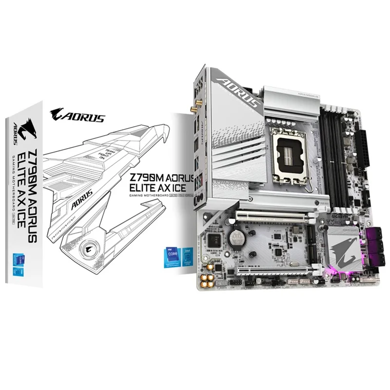 Gigabyte Z790M Aorus Elite AX Ice Gaming Motherboard