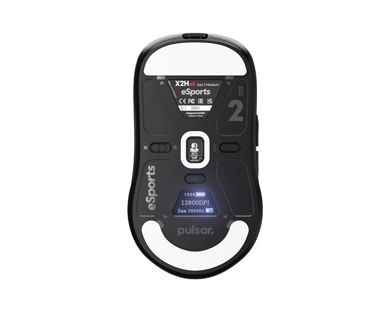 Pulsar X2H ES Esports Tournament Edition Wireless Gaming Mouse Size 2 (Black) (PX2HES21)