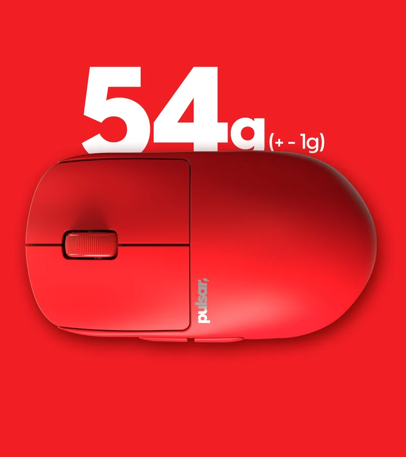 Pulsar X2H Ultralight Wireless Symmetrical eSports Mouse Size 2 (Red) (PX2H23)