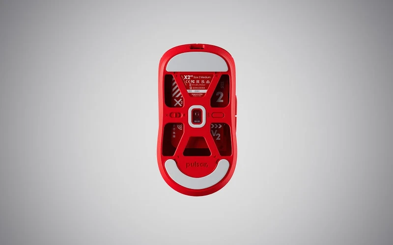 Pulsar X2V2 Symmetrical Wireless Gaming Mouse Size 2 (Red) (PX2223)
