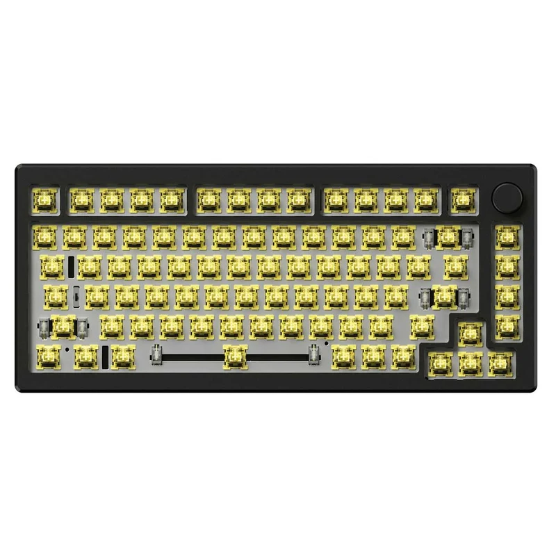 Akko MOD 007B HE DIY Kit With OSA Keycap Set 187-Key Black (Akko Cream Yellow Magnetic Switch)