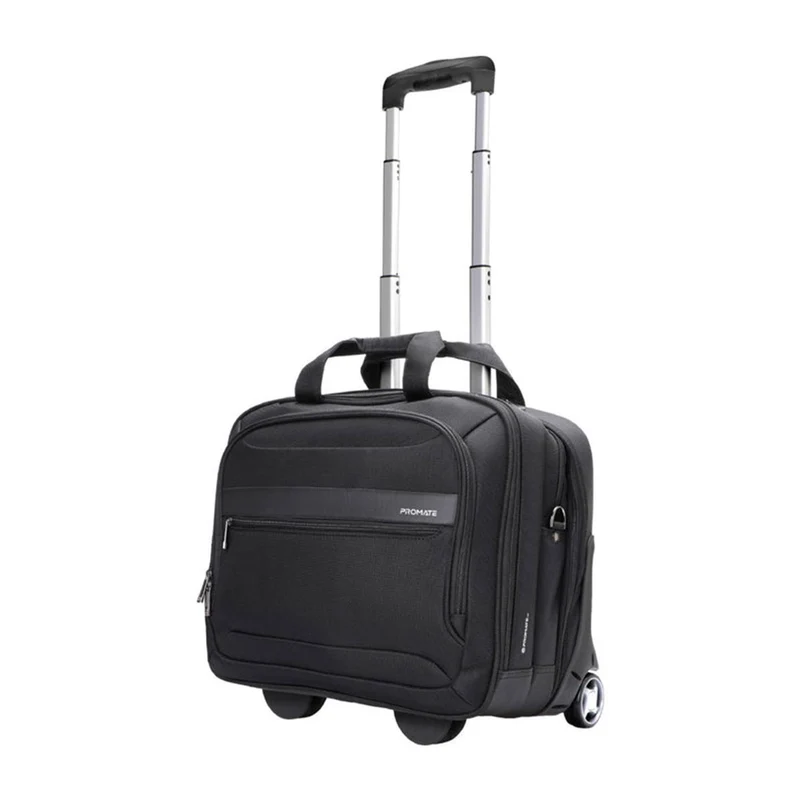 Promate Persona-TR Versatile Travel Trolley Bag for 16" Laptop With Multiple Compartments