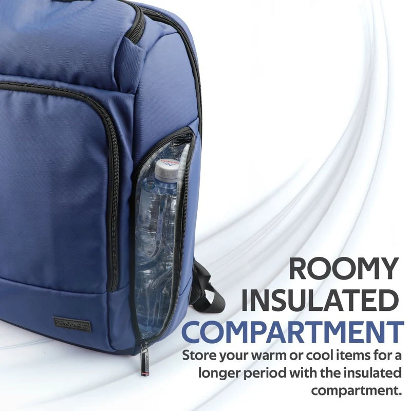 Promate Trekpack-BP Professional Slim Laptop Backpack Water Resistant With Anti-Theft Handy Pocket (Blue)