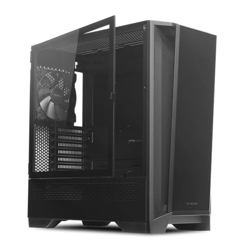 Tecware Edge Air TG ATX PC Case With 4x120mm Fans (Black)