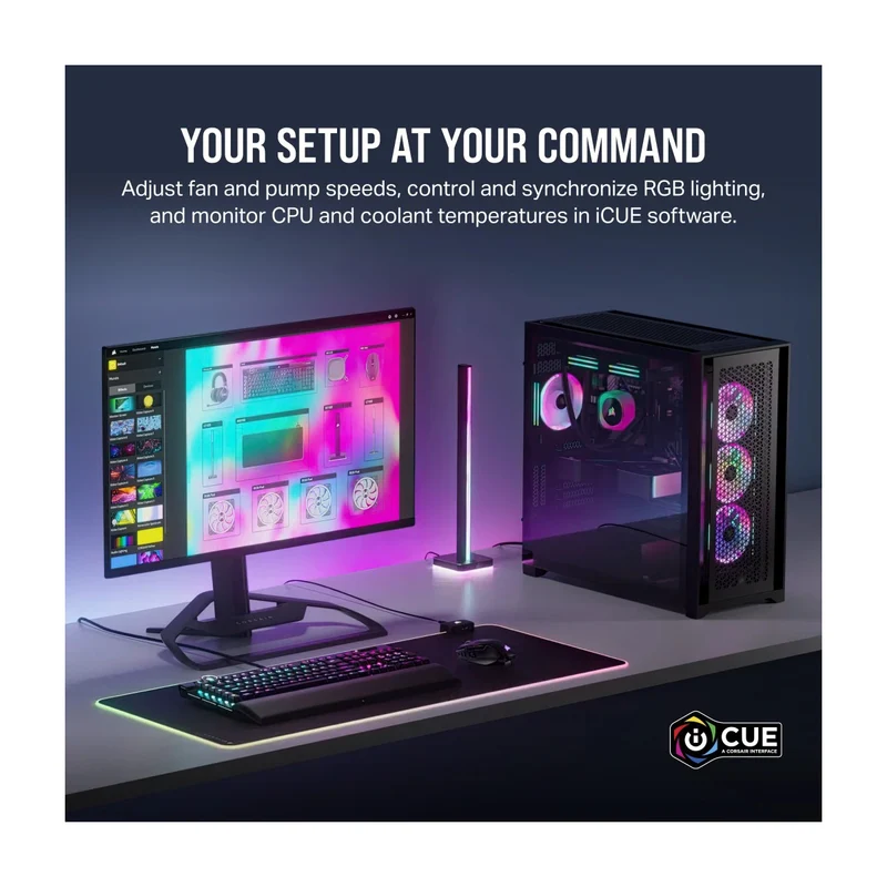 Corsair iCUE Link H170I RGB 420mm LCD AIO Liquid CPU Cooler (Black)