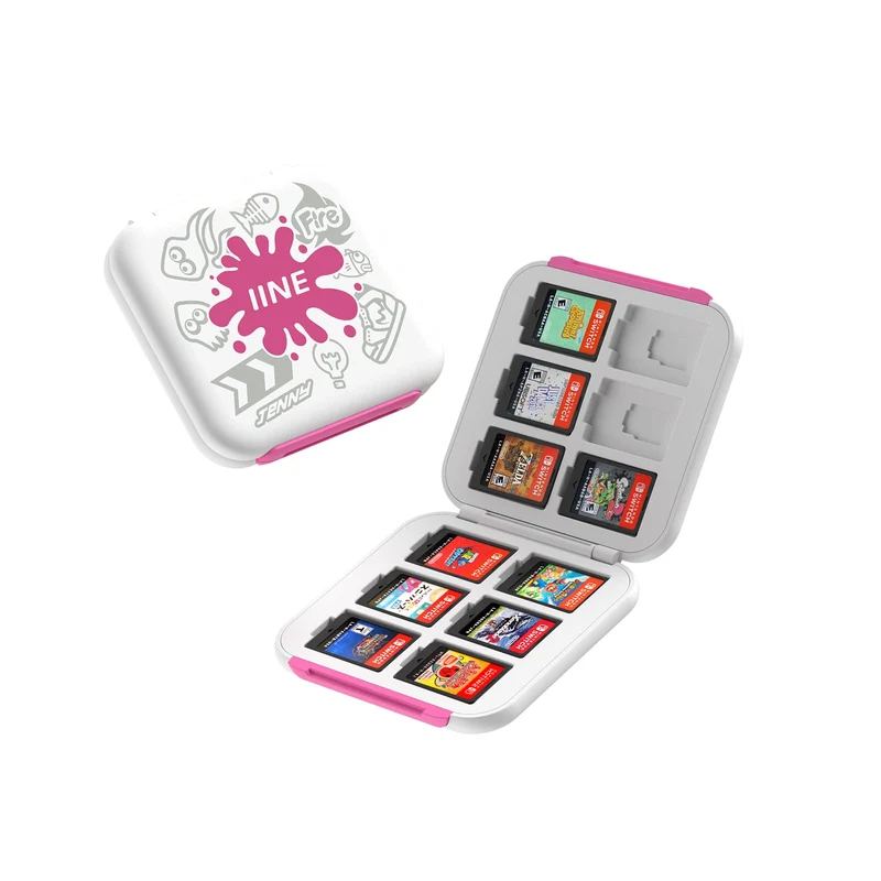 IINE NSW Game Card Case 6+6 Magnetic (White) (L714)