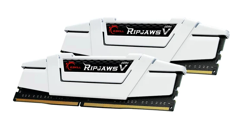 G.Skill Ripjaws V 32GB (2 X 16GB) DDR4-3600 Memory (White) (F4-3600C18D-32GVW)