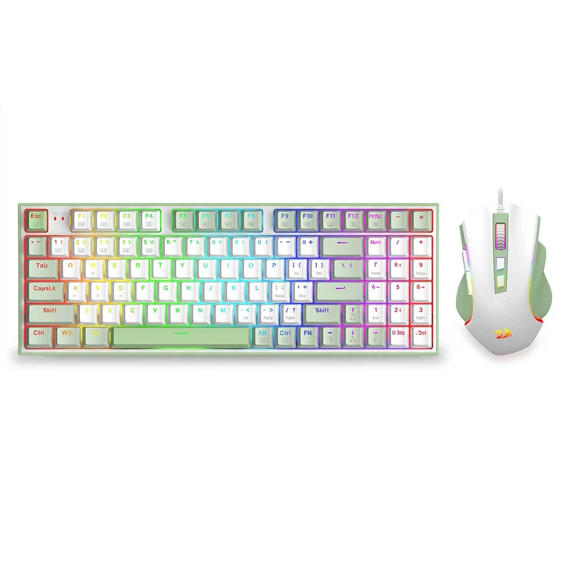 Redragon S134 Ultimate Gaming Rig Mechanical Gaming Keyboard + Mouse Combo (Dust-Proof Brown) (Winter Edition)
