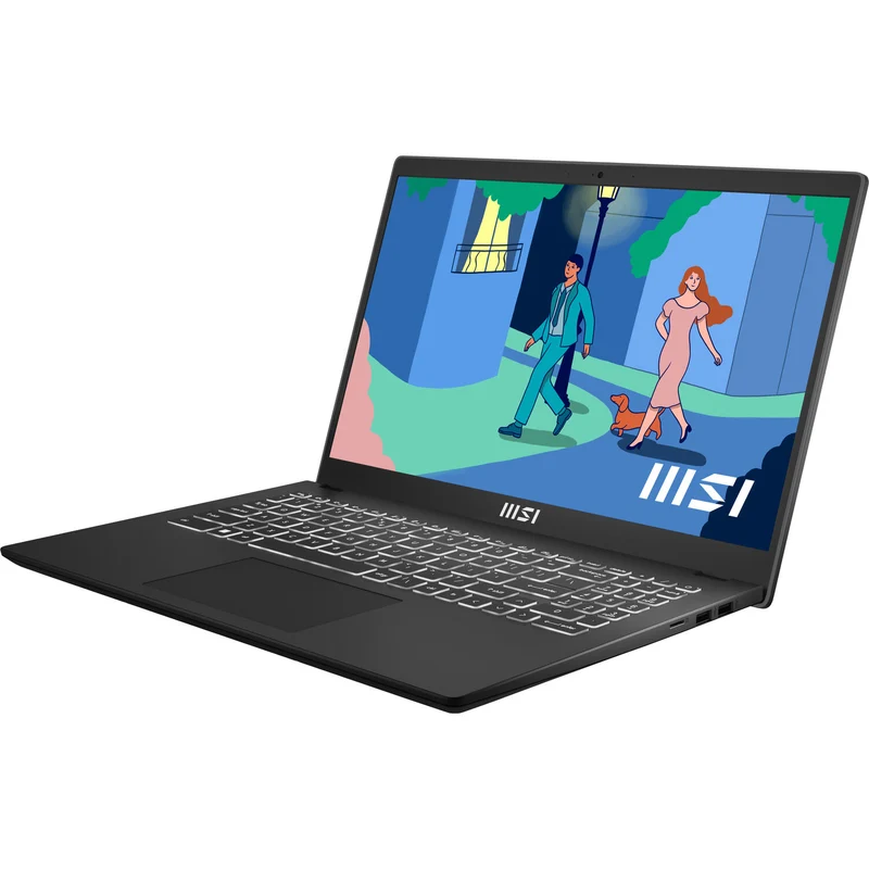 MSI Modern 15 B7M-275PH Laptop (Classic Black) | 15.6" FHD (1920x1080) | Ryzen 5 7530U | 16GB RAM | 512GB SSD | AMD Radeon Graphics | Windows 11 Home | MS Office Home & Student 2021 | MSI Sleeve Bag GP