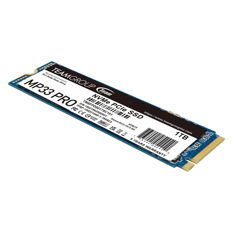 Teamgroup MP33 Pro 1TB M.2 2280 PCIe 3.0 X4 With NVMe 1.3 3d NAND Internal SSD (TM8FPD001T0C101)