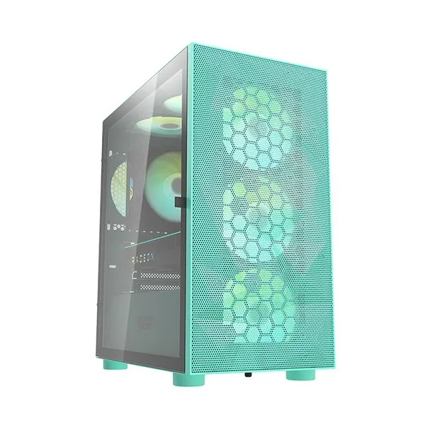 Darkflash DLM 21 Mesh mATX PC Gaming Case (Neo Mint)