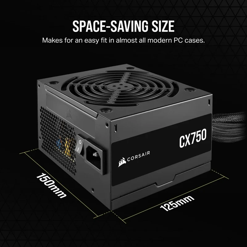 Corsair CX Series CX750 750W 80+ Bronze ATX Power Supply