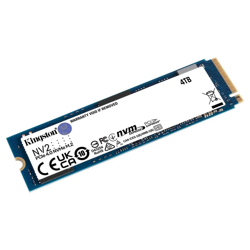 Kingston NV2 PCIE 4.0 NVME M.2 4TB SSD (SNV2S/4000G)
