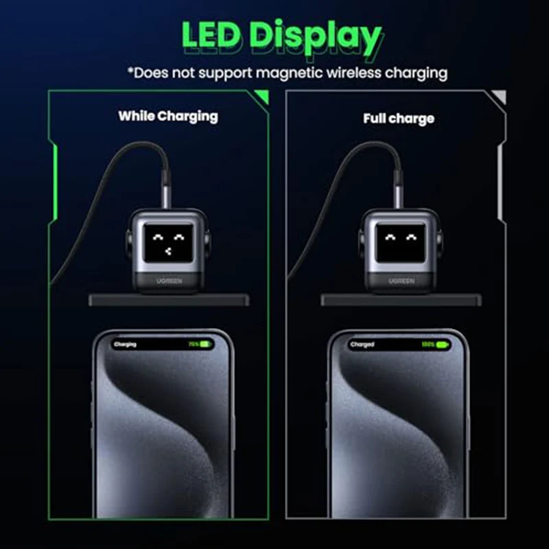 UGreen Mini Robot 65W 3-Port PD GAN Fast Charger (Space Grey) (CD361/15570)