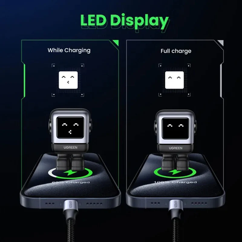 Ugreen Mini Robot Nexode 30W USB-C PD GAN Fast Charger (Space Grey) (CD359/15550)