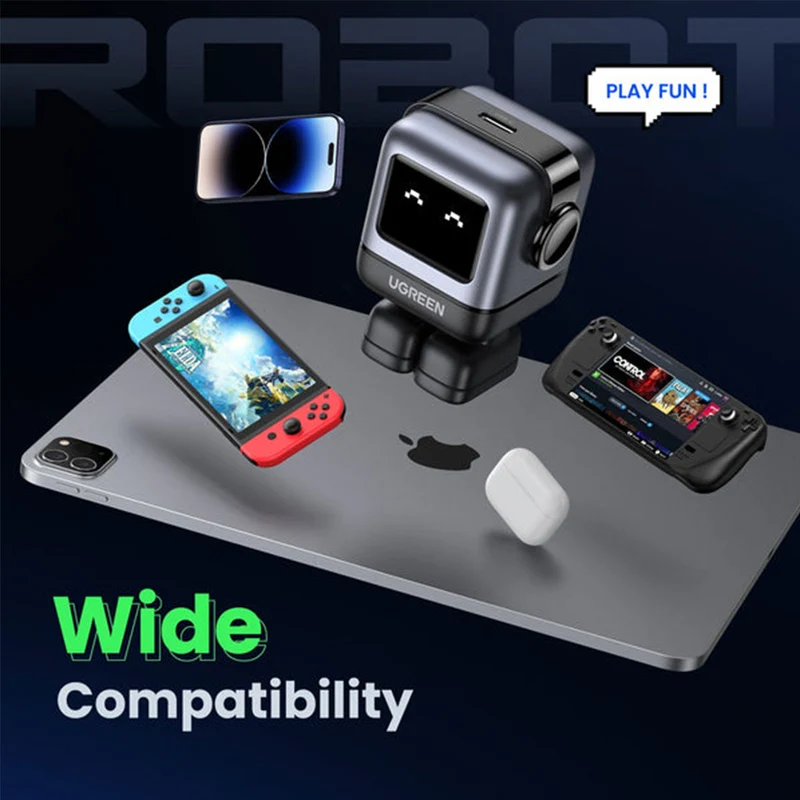 Ugreen Mini Robot Nexode 30W USB-C PD GAN Fast Charger (Space Grey) (CD359/15550)